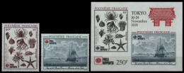 Franz. Polynesien 1991 - Mi-Nr. 593-594 & Block 18 ** - MNH - PHILA NIPPON `91 - Neufs