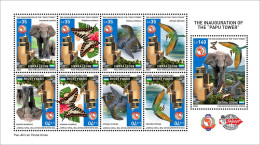 Sierra Leone 2023, PAPU, Elephant, Butterfly, Iguana, Bird, Join Issue, 9val In Block - Poste