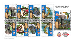 Sierra Leone 2023, PAPU, Elephant, Butterfly, Iguana, Bird, Join Issue, 9val In Block - Joint Issues