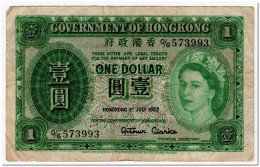 HONG KONG,1 DOLLAR,1952,P.324Aa,FINE+ - Hong Kong