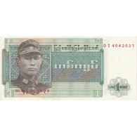 Birmanie, 1 Kyat, Undated (1972), KM:56, NEUF - Myanmar