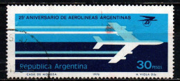 ARGENTINA - 1968 - Argentine Airlines, 25th Anniversary - Jet And Airlines Emblem  - USATO - Oblitérés