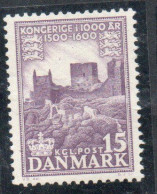 DANEMARK DANMARK DENMARK DANIMARCA 1953 1956 VICKINGS' CAMP TRELLEBORG 15o MNH - Unused Stamps