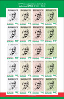 Burundi 2023, Gandhi, Sheetlet IMPERFORATED - Unused Stamps