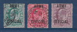 Grande Bretagne - Service - YT N° 46 à 48 - Oblitéré Et Neuf Avec Charnière - 1901 à 1902 - Dienstzegels