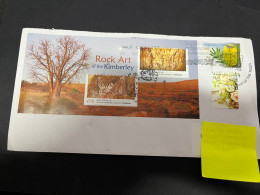 17-11-2023 (2 V 29) Australia Cover Posted To France (with Rock Art Mini Sheet) - Covers & Documents