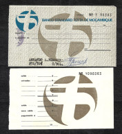 Cheque Banco Standard Totta De Moçambique 1965. Scheck. Kuckt. Overhead Cheque Imposto De Selo. CUF. Banco Totta Açores - Cheques & Traveler's Cheques