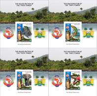 Sierra Leone 2023, PAPU, Elephant, Butterfly, Iguana, Bird, Join Issue, 4Block IMPERFORATED - UPU (Wereldpostunie)