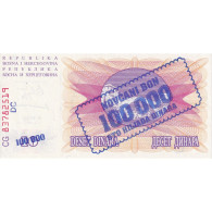 Bosnie-Herzégovine, 100,000 Dinara, 1993, 1993-11-10, KM:34b, SPL - Bosnie-Herzegovine