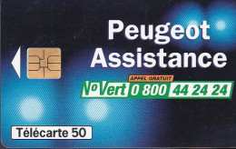 F825 02/1998 - PEUGEOT ASSISTANCE - 50 SO3 - (verso N° Petits Deux Lignes - 2ème Ligne Vers La Droite) - 1998