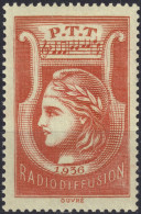 FRANCE - 1936 -Taxe De Radiodiffusion - ROUGE - Yv.2 Neuf* TB - (c.40€) - France Radiodiffusion