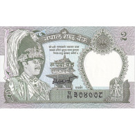 Népal, 2 Rupees, KM:29b, NEUF - Nepal