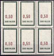 FRANCE - 1961/2 Timbres Fictifs - Bloc De 6xYv.149 0,50 Olive & Lilas Neuf** TB - (c.9€) - Ficticios