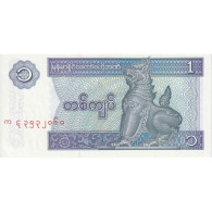 Myanmar, 1 Kyat, Undated (1996), KM:69, NEUF - Myanmar