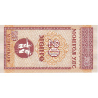 Mongolie, 20 Mongo, Undated (1993), KM:50, NEUF - Mongolie