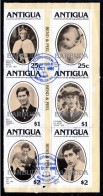 BARBUDA - 1981 ROYAL WEDDING BOOKLET PANE $6.50 POSTALLY USED CODRINGTON FIRST DAY CDS - 1960-1981 Interne Autonomie