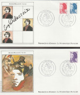 " TYPE LIBERTE DE DELACROIX " Sur 2 Enveloppes 1er Jour De 1983 Ed° LNF N° YT 2274 à 2276 Parfait état. FDC à Saisir !!! - 1982-1990 Liberté De Gandon