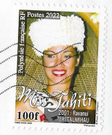 POLYNESIE FRANCAISE, MISS TAHITI 2001 ( TIMBRE DE 2022 ) SEUL SUR LETTRE FLAMME LA POSTE 2022, PETIT TIRAGE, A VOIR - Covers & Documents