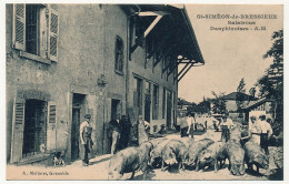 CPA - SAINT-SIMÉON-DE-BRESSIEUX (Isère) - "Salaisons Dauphinoises" (Porcs Devant Un Abattoir) - Autres & Non Classés