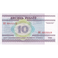 Bélarus, 10 Rublei, 2000, KM:23, NEUF - Bielorussia
