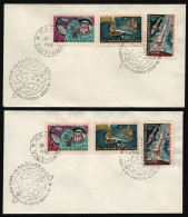 Vietnam 1962 - Mi-Nr. 240-242 & 240-242 U - 2 FDC - Raumfahrt / Space - Asie