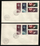 Vietnam 1963 - Mi-Nr. 258-261 & 258-261 U - 2 FDC - Raumfahrt / Space - Asien