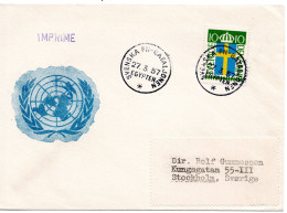 60776 - Schweden - 1957 - 10o. 6.Juni EF A DrucksBf SVENSKA FN-BATALJONEN EGYPTEN -> Stockholm - Storia Postale