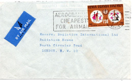 60779 - Ostafrika - 1968 - 1'30 WHO EF A LpBf NAIROBI -> Grossbritannien - OMS