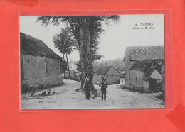 80 NAOURS Cpa Animée Route De Doullens   9 Poussart - Naours