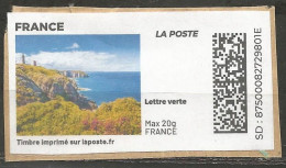 MON TIMBRE EN LIGNE  EN COULEUR OBLITERE - Used Stamps