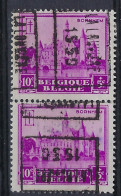 CURIOSITEIT KASTEEL BORNHEM Nr. 308 Voorafgestempeld Nr. 5970 B + D  LA LOUVIERE 1930 ; Staat Zie Scan ! LOT 348 - Rolstempels 1930-..