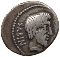 ROME REPUBLIC DENAR 89 BC L. TITURIUS L.F. SABINUS, DENARIUS, ROME, 89 BC AR #MA 073146 - Röm. Republik (-280 / -27)