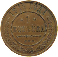 RUSSIA KOPEK 1911 NIKOLAUS II. (1894-1917) #MA 021795 - Russie