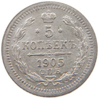 RUSSIA 5 KOPEKEN 1905 NIKOLAUS II. (1894-1917) #MA 008635 - Russie