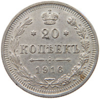 RUSSIA 20 KOPEKEN 1916 NIKOLAUS II. (1894-1917) #MA 008523 - Russie