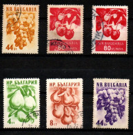 1956 - Bulgaria 852 + 853A + 857/57A + 858 X 2 Frutta   ------ - Usati