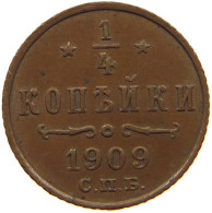 RUSSIA 1/2 KOPEKE 1909 NIKOLAUS II. VON RUSSIA, 1894-1917 #MA 015562 - Russie