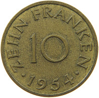 SAARLAND 10 FRANKEN 1954  #MA 100927 - 10 Franchi
