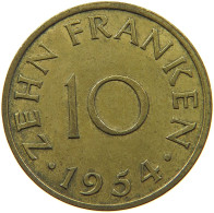 SAARLAND 10 FRANKEN 1954  #MA 098972 - 10 Francos