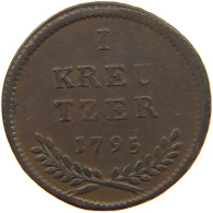 SALZBURG KREUZER 1795 HIERONYMUS GRAF COLLOREDO 1772-1803 #MA 016458 - Autriche