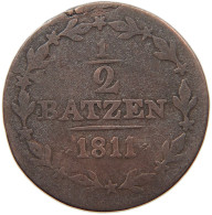 SCHWEIZ AARGAU 1/2 BATZEN 1811  #MA 103562 - Autres & Non Classés