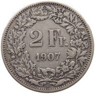 SCHWEIZ 2 FRANCS 1907  #MA 021030 - Autres & Non Classés