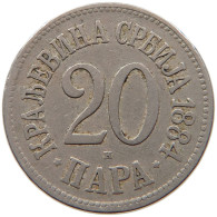 SERBIA 20 PARA 1884 H  #MA 067642 - Serbia