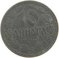 SERBIA 10 DINARA 1943  #MA 102799 - Serbia