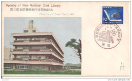OPENING  OF NEW  NATIONAL  DIET  LIBRARY, FDC 1/11/1961, - FDC