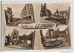 LEGNANO , 4 VEDUTE, SALUTI, B/N VIAGGIATA  1964 , ANIMATA - Legnano