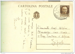 CARTOLINA POSTALE , IMPERIALE Cent. 30, VIAGGIATA DA  GIADO ( TRIPOLITANIA)  PER TRIPOLI , 1/3/1936, MILITARE ITALIANO, - Tripolitaine