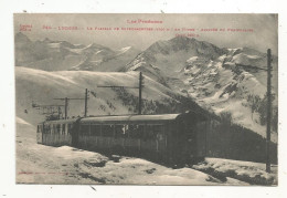 Cp, Chemin De Fer, Arrivée Du Funiculaire, 31, Luchon, Le Plateau De Superbagnéres En Hiver, écrite 1918 - Funicular Railway