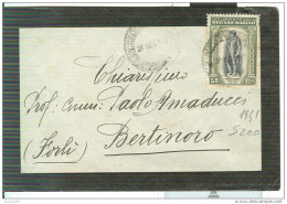 DELFICO Cent.50 - TARIFFA LETTERA , 1941, BERTINORO ,FORLI - Brieven En Documenten