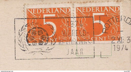 ROTTERDAM-HOLLAND-STADHUISPLEIN MET STADHUIS BIJ AVOND-TIMBRO POSTE,1974,TARGHETTA"1974 WERELD BEVOLKINGS JAAR" ROVIGO, - Lettres & Documents